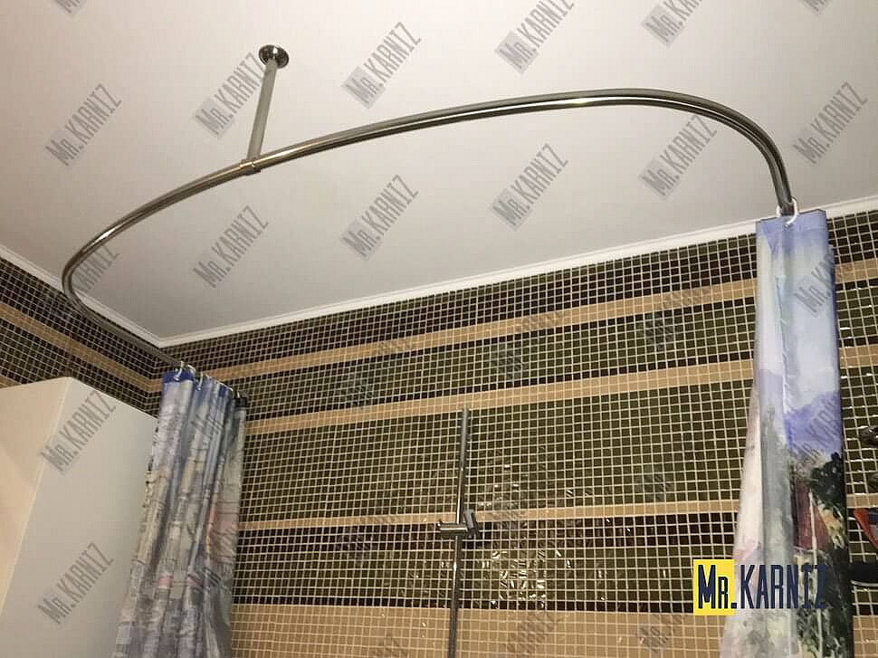 Карниз для ванны EvaGold OLB-842 п-образный 160х100 Усиленный 25 мм MrKARNIZ фото 3