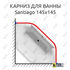 Карниз для ванны Riho Santiago 145х145 Усиленный 20 мм MrKARNIZ