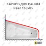 Карниз для ванны Bellrado Реал 160х85 Усиленный 20 мм MrKARNIZ фото 1