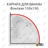 Карниз для ванны Bach Фэнтази 150х150 (Усиленный 25 мм) MrKARNIZ фото 1