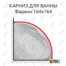 Карниз для ванны Bellrado Фараон 164х164 Усиленный 20 мм MrKARNIZ фото 1