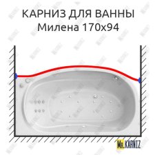Карниз для ванны Triton Милена Передний борт 170х94 Усиленный 20 мм MrKARNIZ