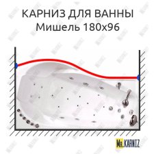Карниз для ванны Triton Мишель Передний борт 180х96 Усиленный 20 мм MrKARNIZ